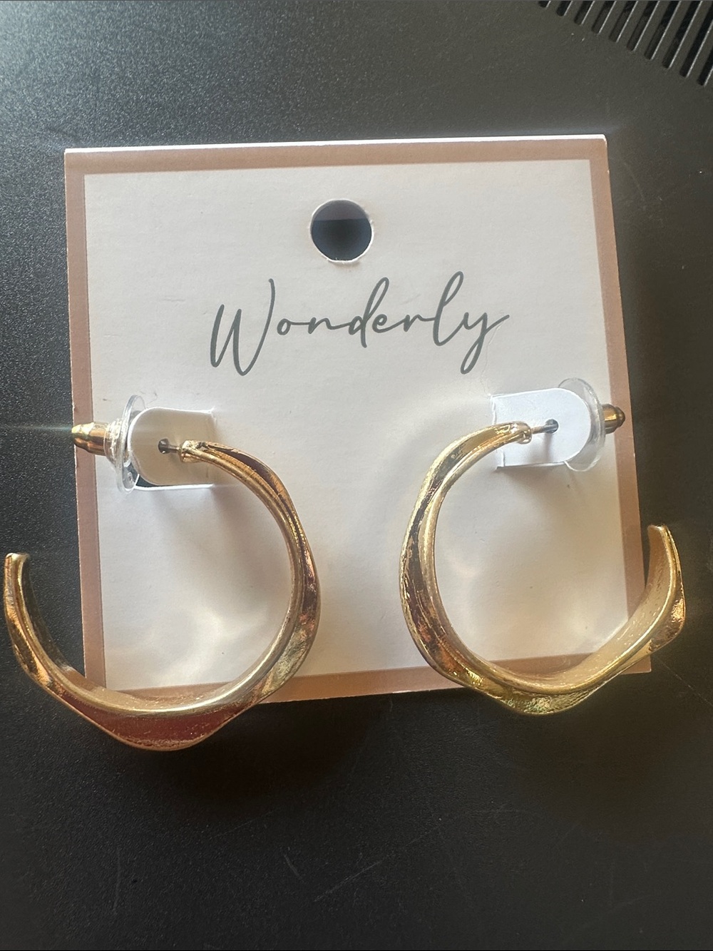 Wonderly Twisted Gold Hoop Earrings